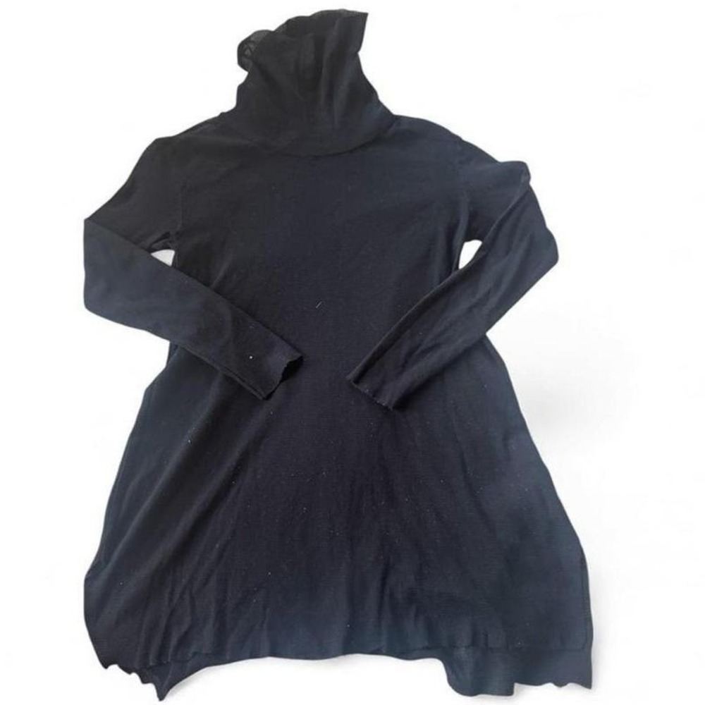Cynthia Rowley Black Knit Turtleneck Tunic Dress Size S